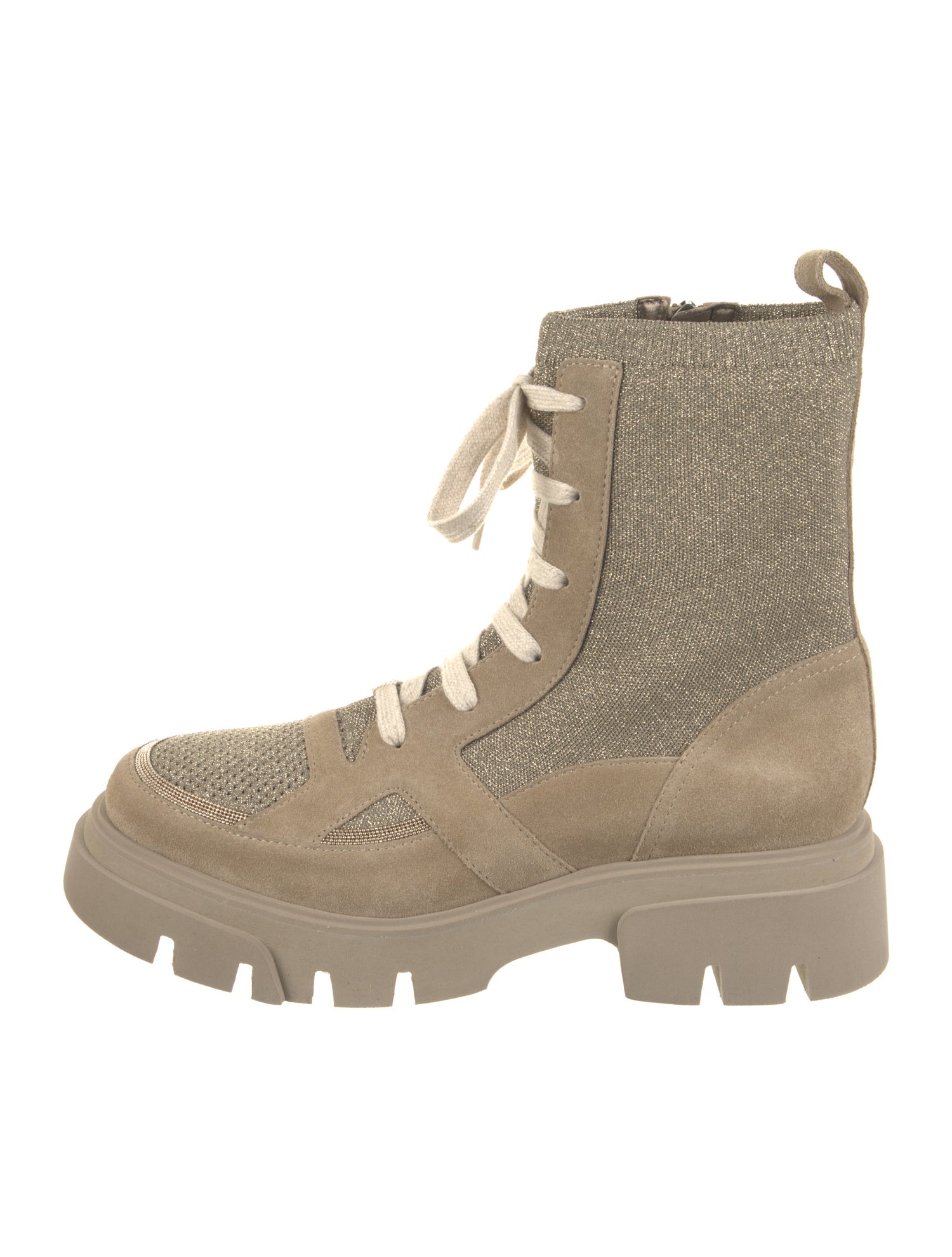 Brunello Cucinelli Suede Combat Boots